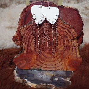 Guitar pick Gypsy Boho hippy Festival earrings